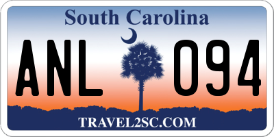 SC license plate ANL094