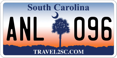 SC license plate ANL096