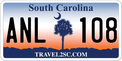 SC license plate ANL108