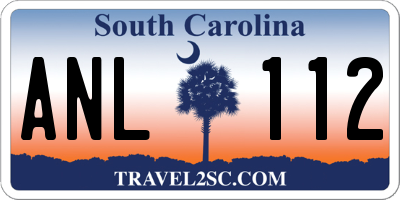 SC license plate ANL112