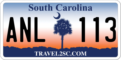 SC license plate ANL113