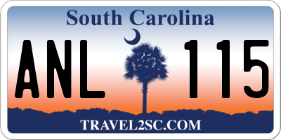 SC license plate ANL115