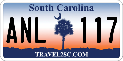 SC license plate ANL117