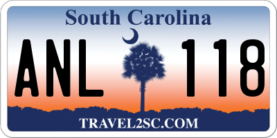 SC license plate ANL118