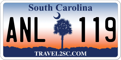 SC license plate ANL119