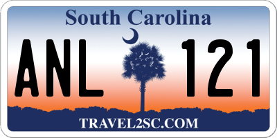 SC license plate ANL121
