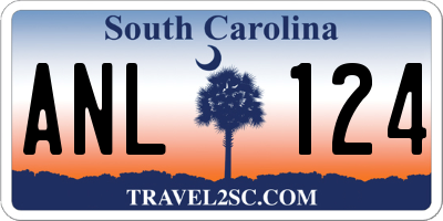 SC license plate ANL124