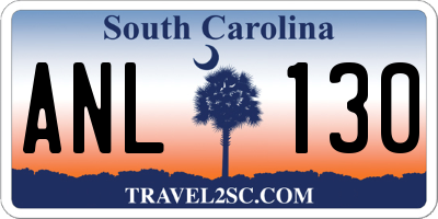 SC license plate ANL130