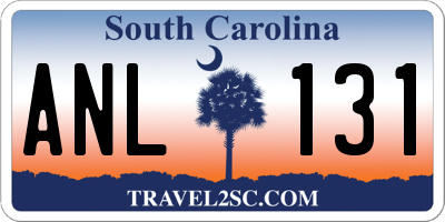 SC license plate ANL131