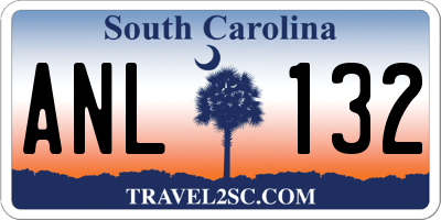 SC license plate ANL132