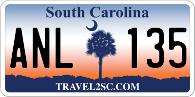 SC license plate ANL135