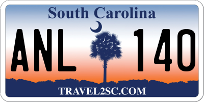 SC license plate ANL140