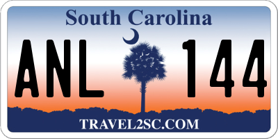 SC license plate ANL144