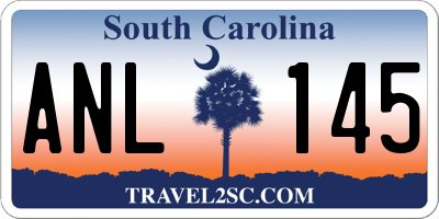 SC license plate ANL145