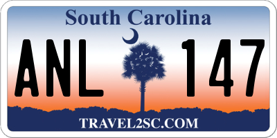 SC license plate ANL147