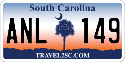 SC license plate ANL149