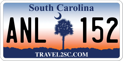SC license plate ANL152