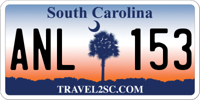 SC license plate ANL153