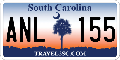 SC license plate ANL155