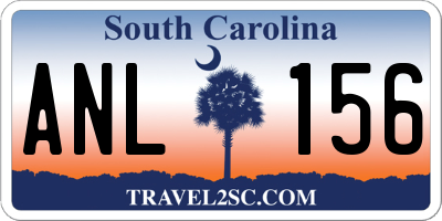 SC license plate ANL156