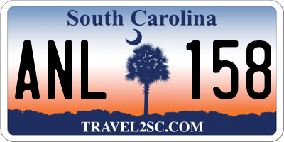 SC license plate ANL158