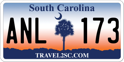 SC license plate ANL173