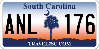 SC license plate ANL176