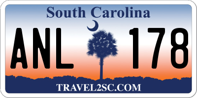 SC license plate ANL178