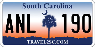 SC license plate ANL190