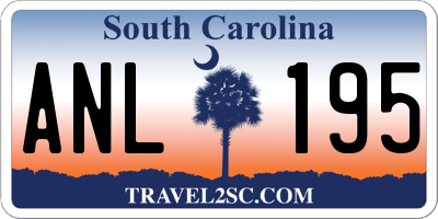 SC license plate ANL195