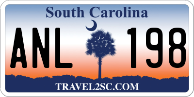 SC license plate ANL198