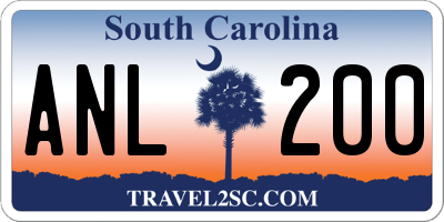 SC license plate ANL200