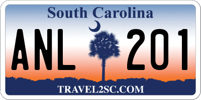SC license plate ANL201
