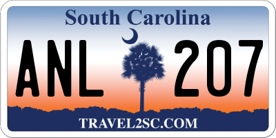 SC license plate ANL207
