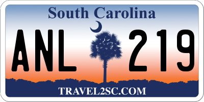 SC license plate ANL219