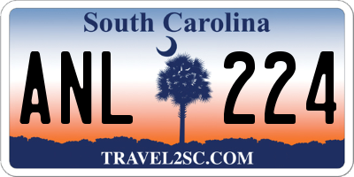 SC license plate ANL224