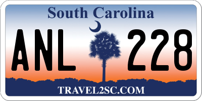 SC license plate ANL228