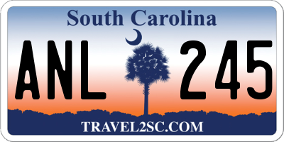 SC license plate ANL245