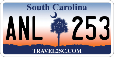 SC license plate ANL253