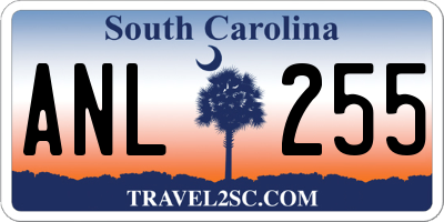 SC license plate ANL255