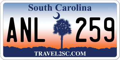SC license plate ANL259