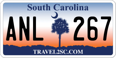 SC license plate ANL267