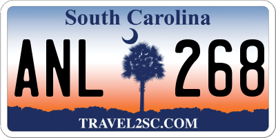 SC license plate ANL268