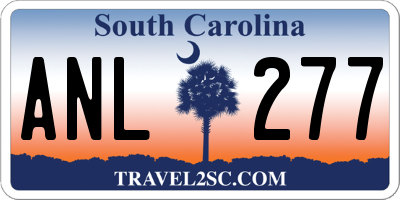 SC license plate ANL277