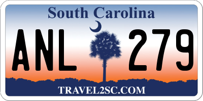 SC license plate ANL279