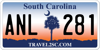 SC license plate ANL281