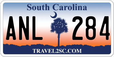 SC license plate ANL284