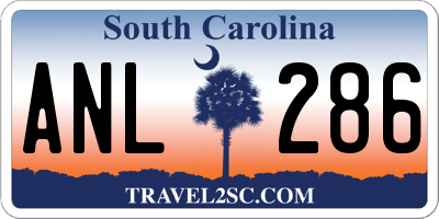 SC license plate ANL286