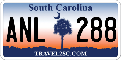 SC license plate ANL288