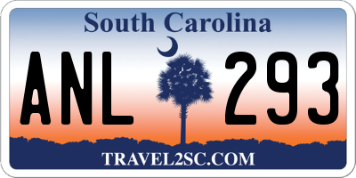 SC license plate ANL293